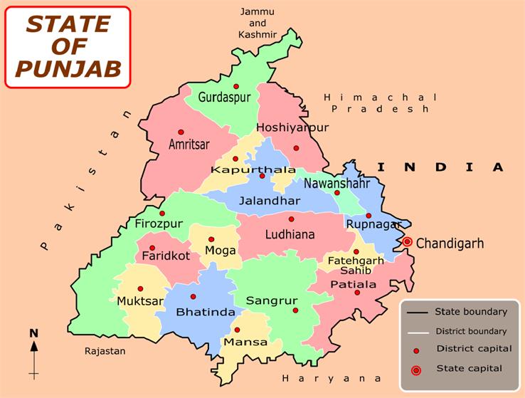 punjab map