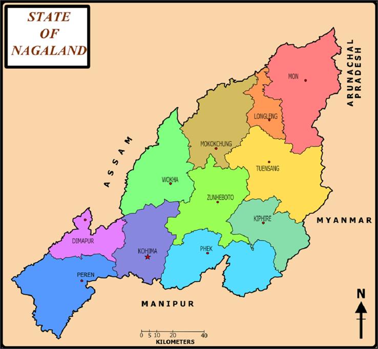 nagaland map