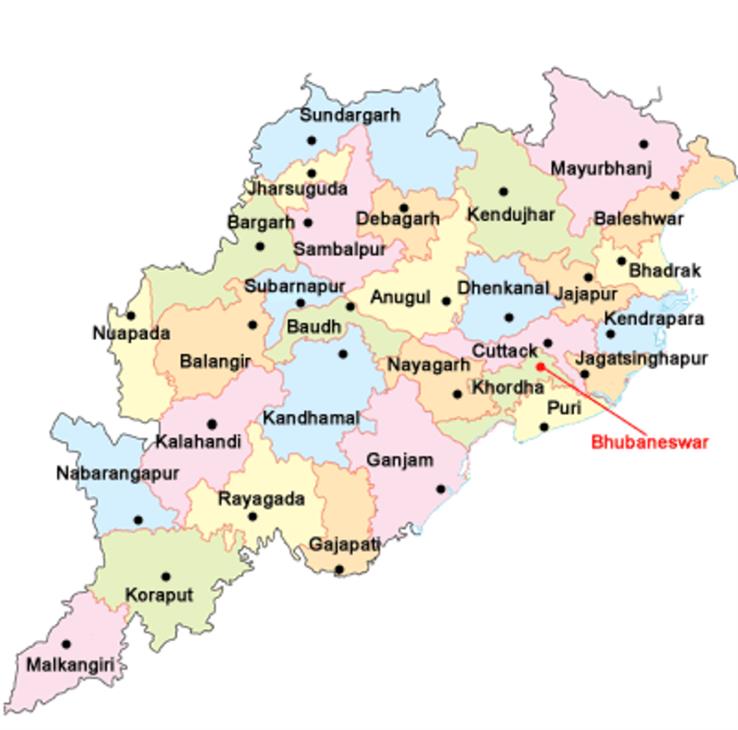 Odisha map